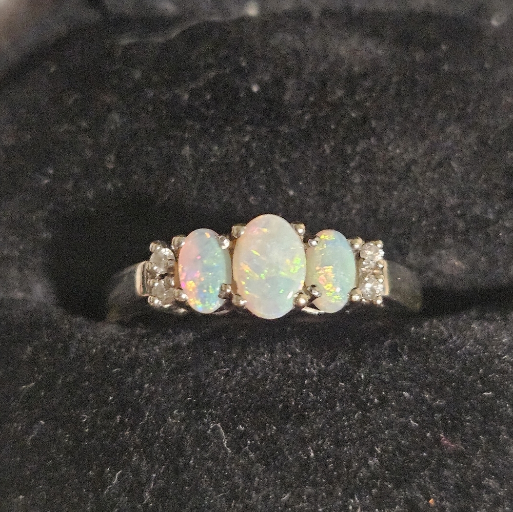 Opal and Diamond Ring
